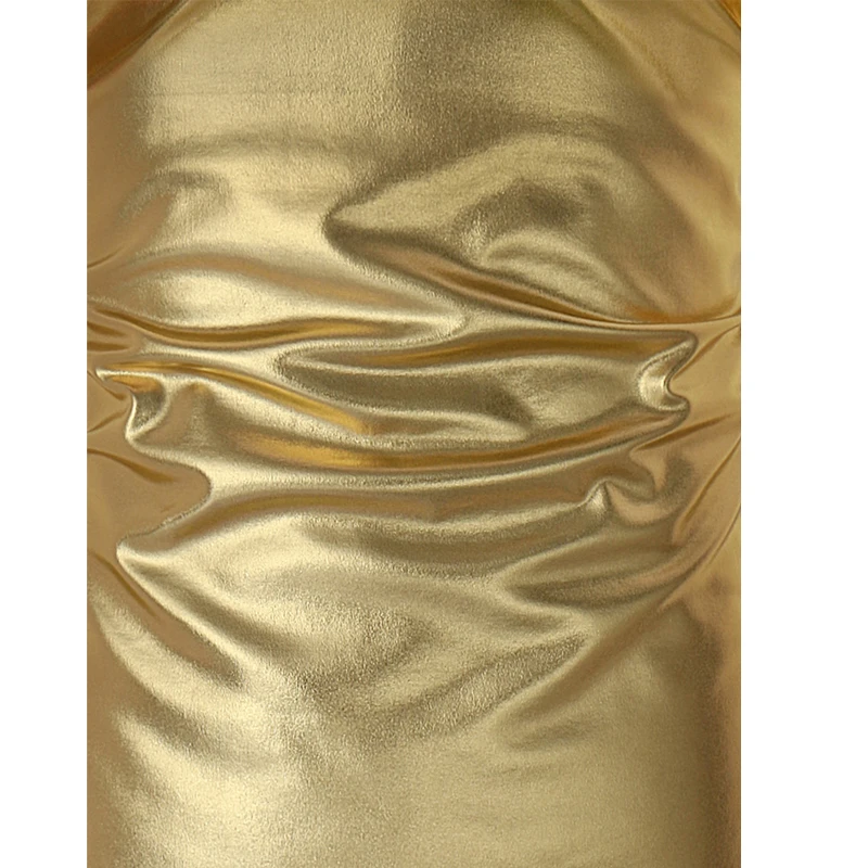 Дизайнерские Блестящие деловые мужские рубашки с глянцевый золотистый