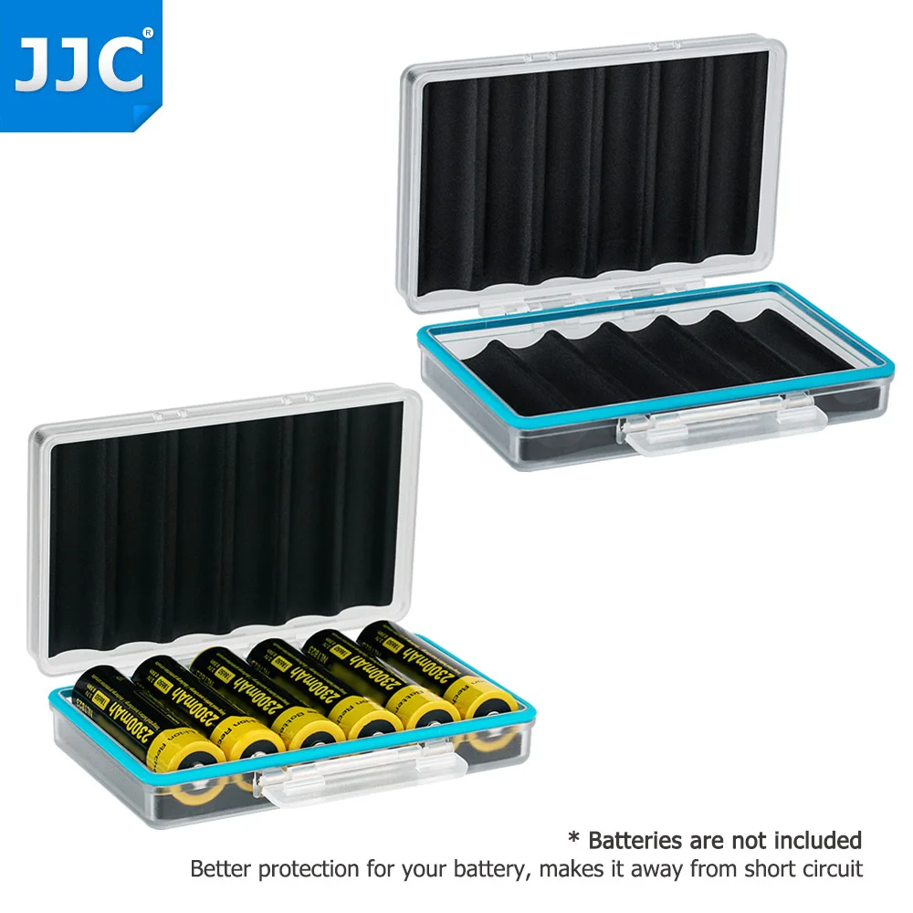 JJC دائم شل 18650 حافظة بطاريات حامل منظم ل 6x18650 مصباح يدوي LED مروحة صغيرة احتياطية بطاريات احتياطية حارس