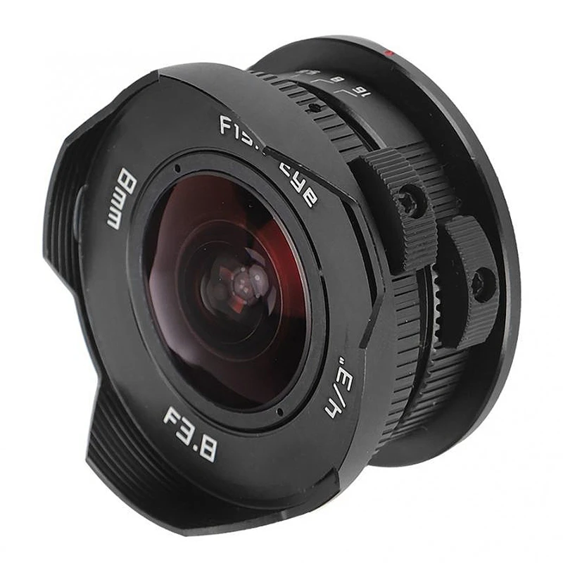 8 мм F3.8 ручной широкоугольный объектив рыбий глаз для Panasonic Olympus M43 MFT OMD