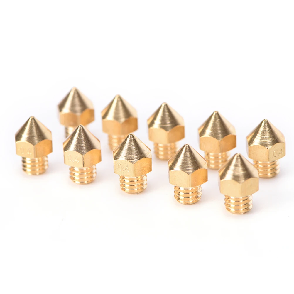 

10pcs Brass 0.4mm Extruder Nozzle Print Head for MK8 Makerbot Prusa i3 3D Printer
