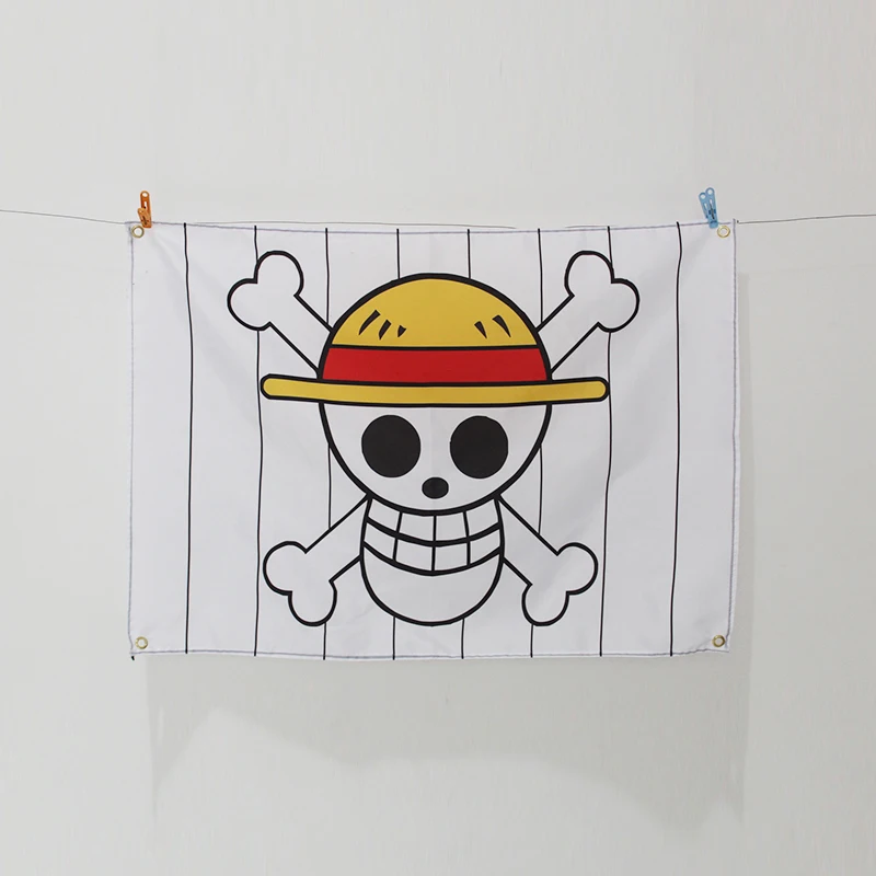 100D polyester ONE PIECE ship thousand sunny Pirate flag hanging banner luffy skull house decoration curtain