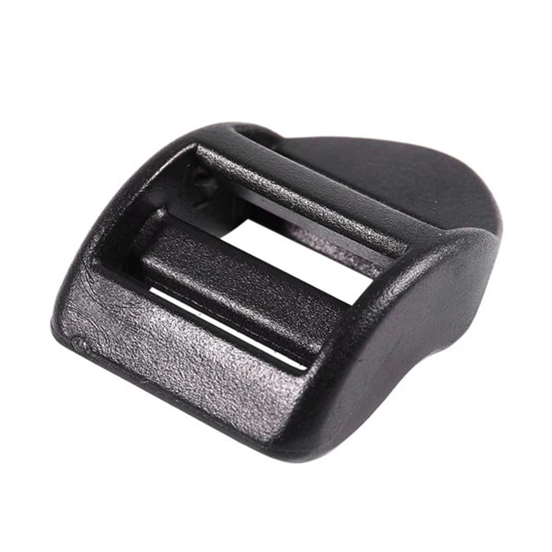 100 шт Пластиковые тесьма лестница слайдер пряжки замок 20 мм ширина ремешка черный