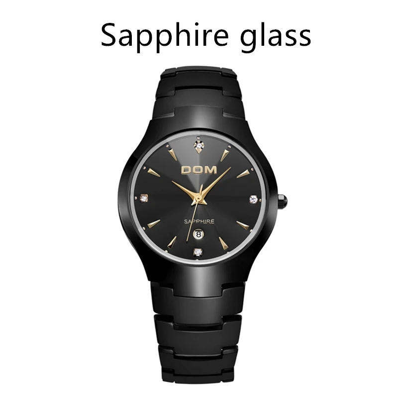 SapphireCrystal1MGK Мужские часы DOM, брендовые, популярные, спортивные, Роскошные, вольфрамовый, стальной ремешок, на запястье, 30 м, водонепроницаемые, бизнес, кварцевые часы, модные, повседневные, W-698-1M - Цвет: SapphireCrystal1MGK