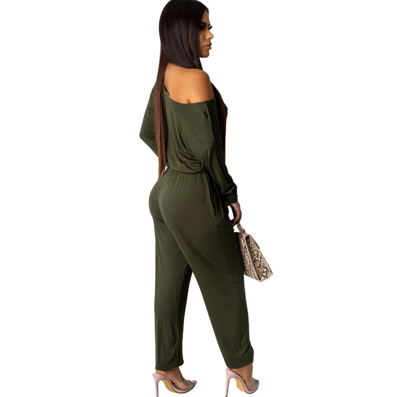 Женский Повседневный комбинезон с длинным рукавом свободный Зимний размеры S M L XL