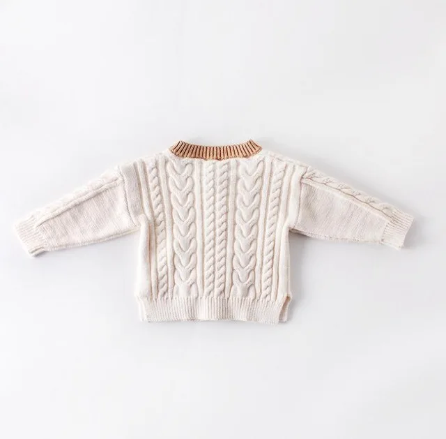 Новый модный свитер для маленьких девочек однотонный вязаный высокого качества