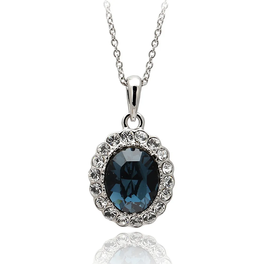 Fashion austrian crystal emerald ruby gemstones diamonds pendant necklaces for women rose gold choker vintage jewelry bijoux | Украшения и