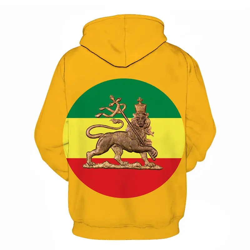 Толстовка мужская с 3D-принтом медведя свитшот национальным флагом России