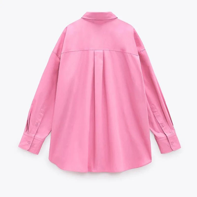 

2021 spring and summer new trend fashion sweet lapel loose simple casual temperament shirt women