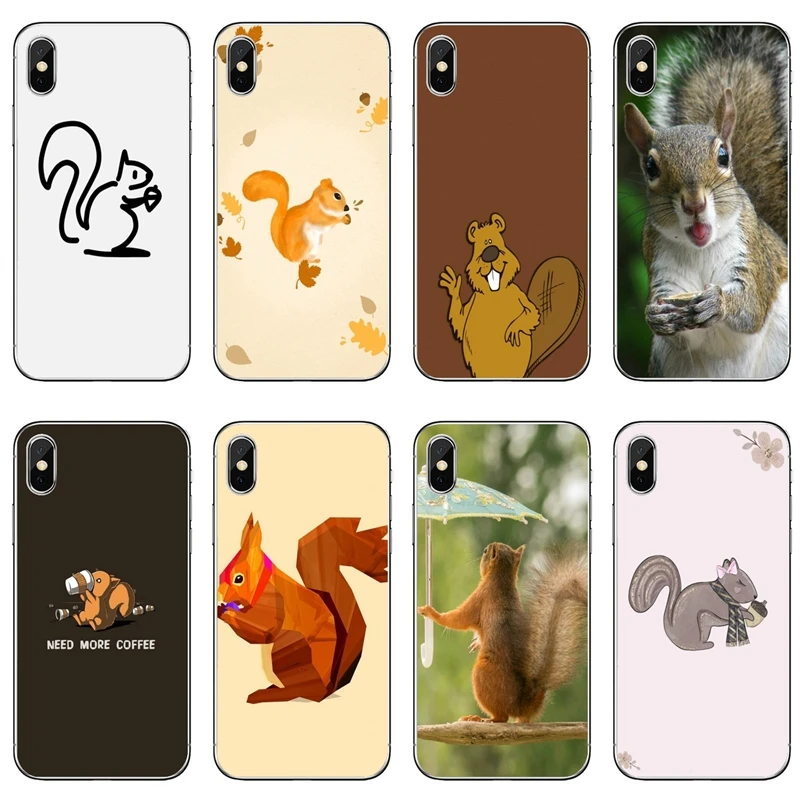 Мягкий чехол из ТПУ с изображением животных белки мультфильмов для Xiaomi Mi 11 Note 10 10T