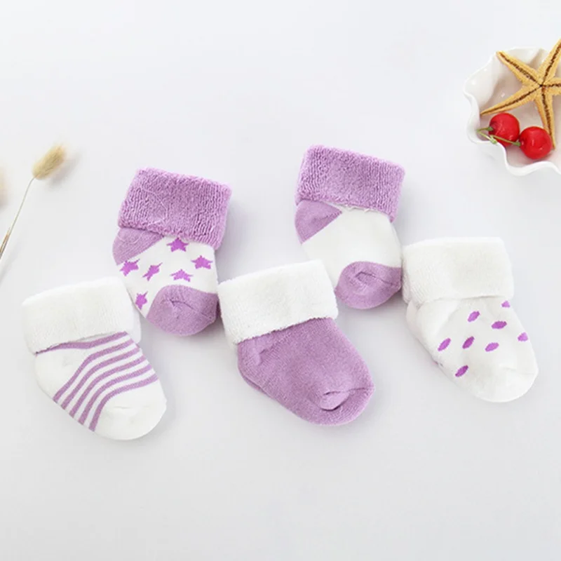 5 пар Детские хлопковые нескользящие носки с мультяшным принтом|Гетры| |