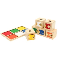 wooden educational toys for children montessori lock boxes color sorting hand skill practice and shapes learning tool