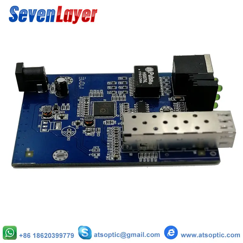Медиаконвертер SFP 10/100/1000 м волоконно оптический переключатель 1 порт sfp на rj45