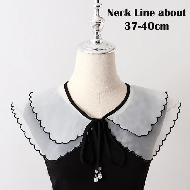 

Women Lace Fake Collar Cloud Shoulder False Doll Collar Shirt Detachable Collar Fake Collar Cloud Shoulder Fake Doll Collar