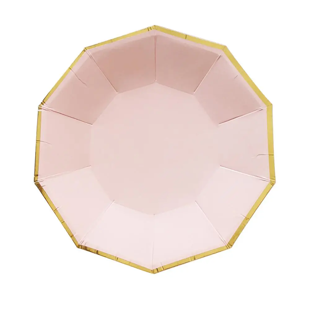 День рождения детей партии пользу розовый/синий золотой фольги бумажные тарелки