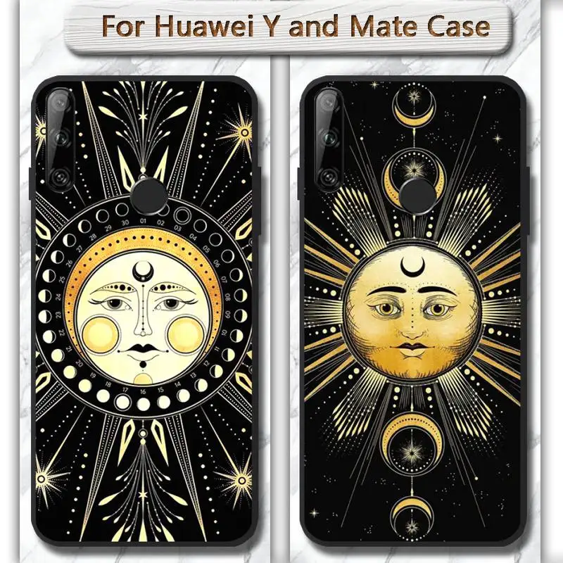 

funny sun moon face Phone Case Cover for huawei mate 9 10 20 30 pro lite X Y5 6 7 9 prime Enjoy 7