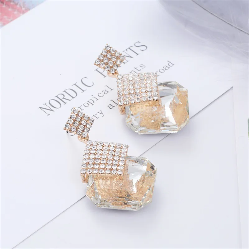 

crystal earrings for women pendientes jewelry vintage boucle oreille femme earings aretes de mujer dangle luxury stud earring