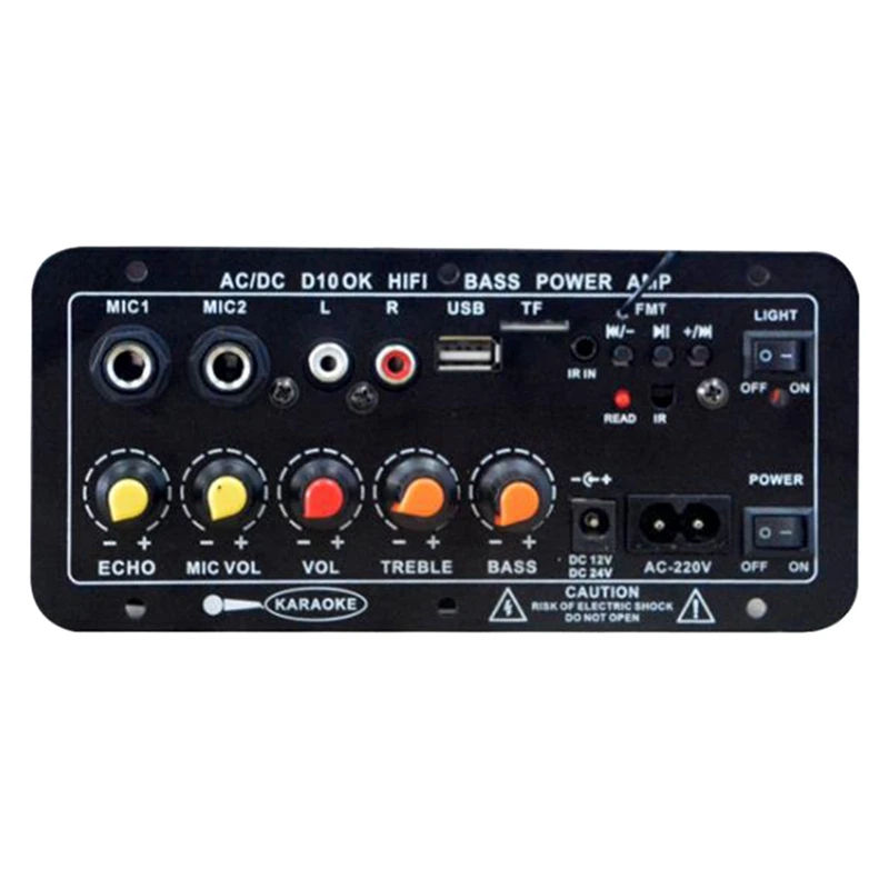 

AC 220V Digital Bluetooth Stereo Amplifier Board Audio Amplifiers Subwoofer Karaoke Player Amplifiers