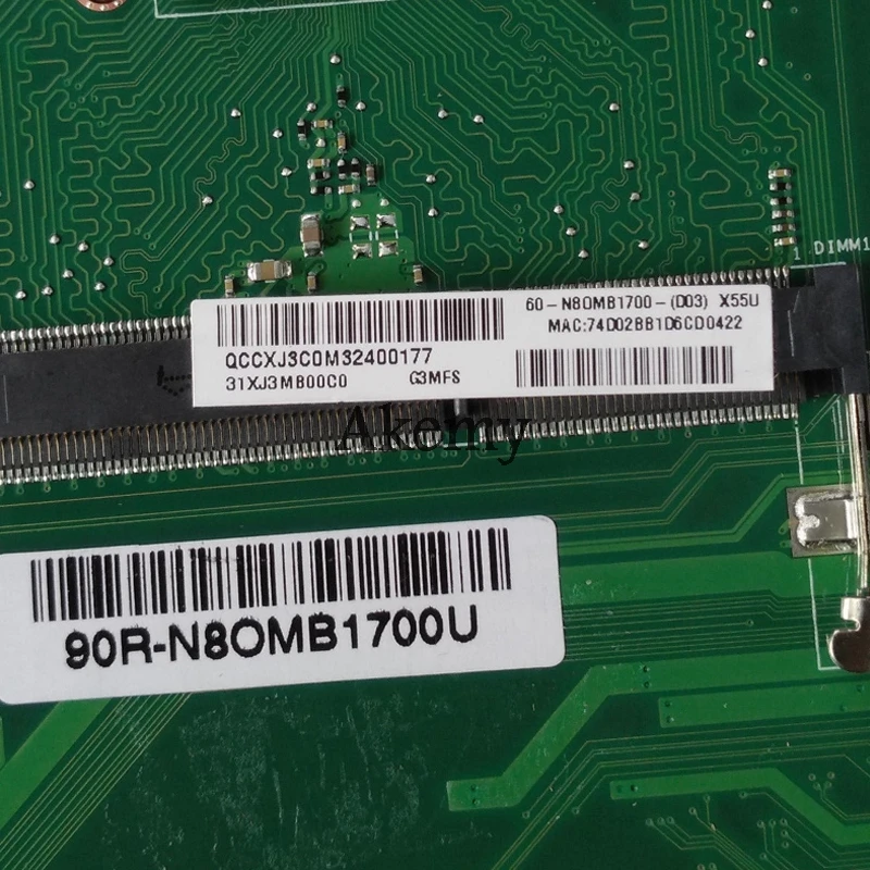 

AK X55U Laptop motherboard for ASUS X55U X55 X55 Test original mainboard