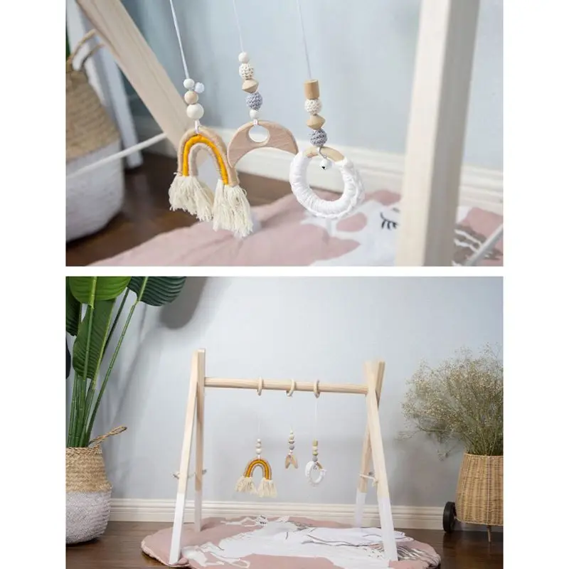 

3 шт./компл. подвеска в виде радужной рамы в скандинавском стиле для детского тренажерного зала, украшение для комнаты, подарки