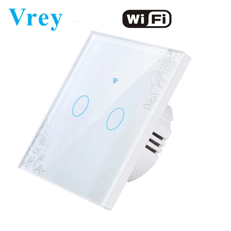 Врей WiFi умный сенсорный переключатель 100V 240v настенный светильник Экран с