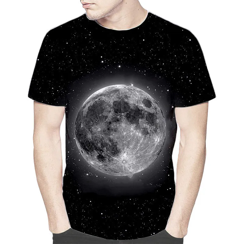 

2021 space galaxy planet universe 3D printing T-shirt men and women same hip-hop tops boys and girls fashion streetwear Graphic