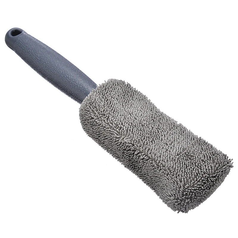 

Auto Car Cleaning Universal Portable Microfiber Wheel Tire Rim Brush For Car Plastic Handle Washing Cleaner Car Accessories