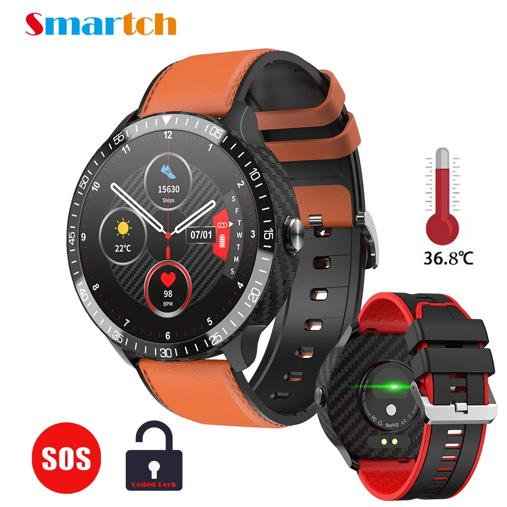 

MT16 Smart Watch SOS Bluetooth Call Password Lock Temperature Detection Thermometer Full Screen Touch Multi Sports Smartwatch M5