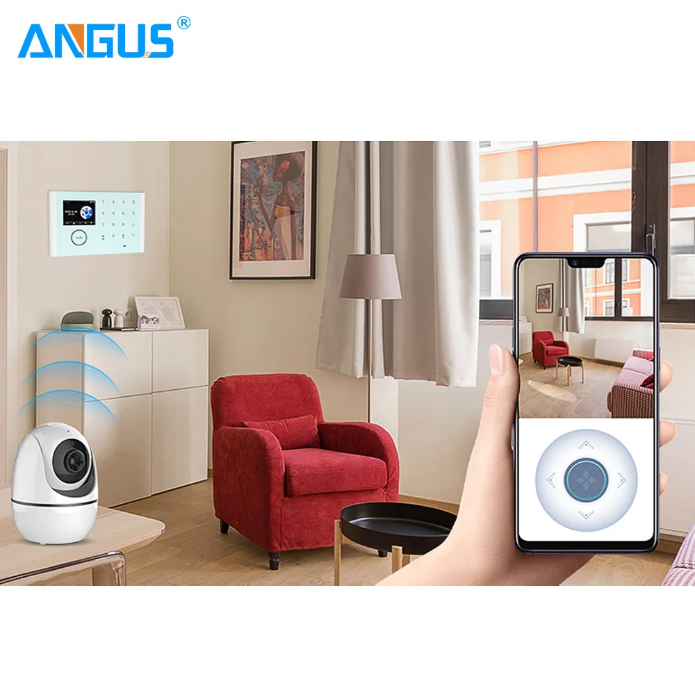 ANGUS Tuya  WIFI Home Security Alarm System App Control Compatible with Alexa Wireless Burglar Alarm enlarge