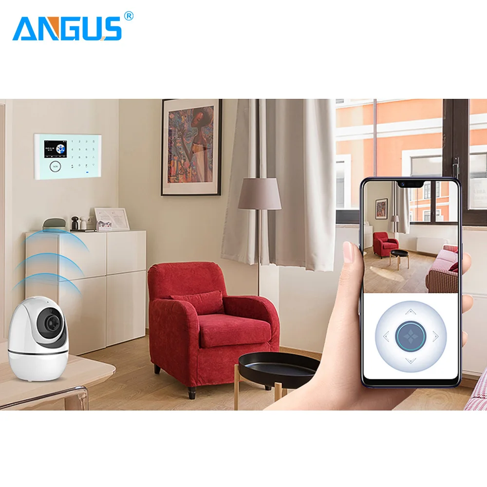 Беспроводная GSM-сигнализация ANGUS Tuya 2 4 дюйма 433 МГц | Безопасность и защита