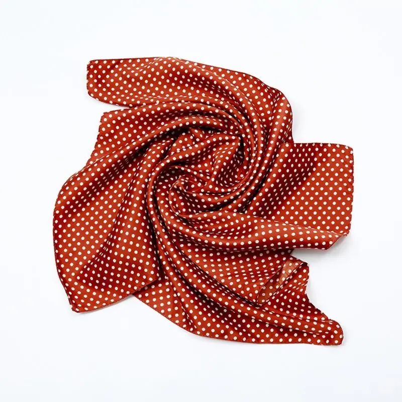 Женский атласный квадратный шарф в Корейском стиле винтажный офисный шейный