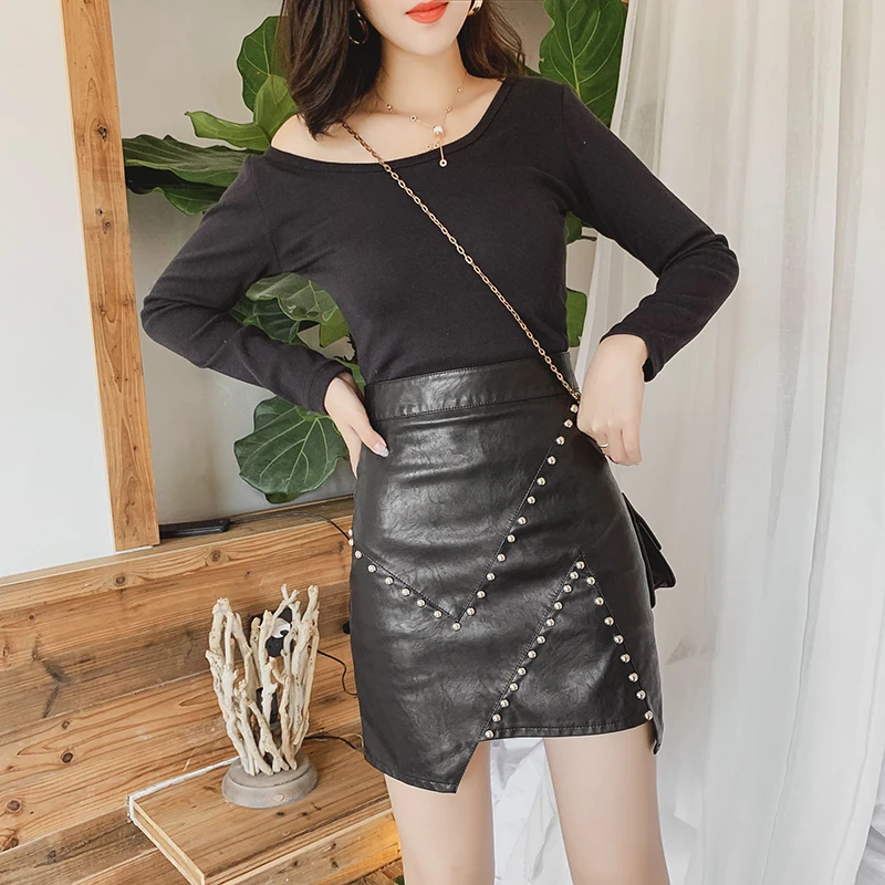 Новинка 2019 осенне-зимняя женская модная повседневная пикантная юбка F2110