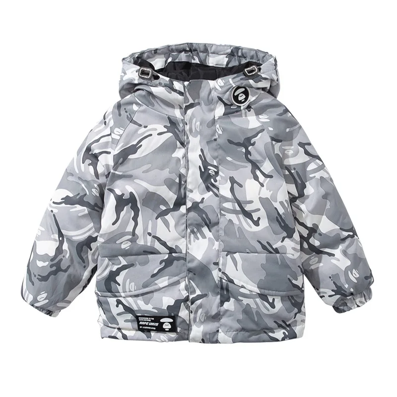 Chaqueta de invierno con capucha para ni&ntilde;os y ni&ntilde;as, abrigos gruesos, Parkas con capucha, prendas de vestir exteriores, abrigo de 3 a 8-4
