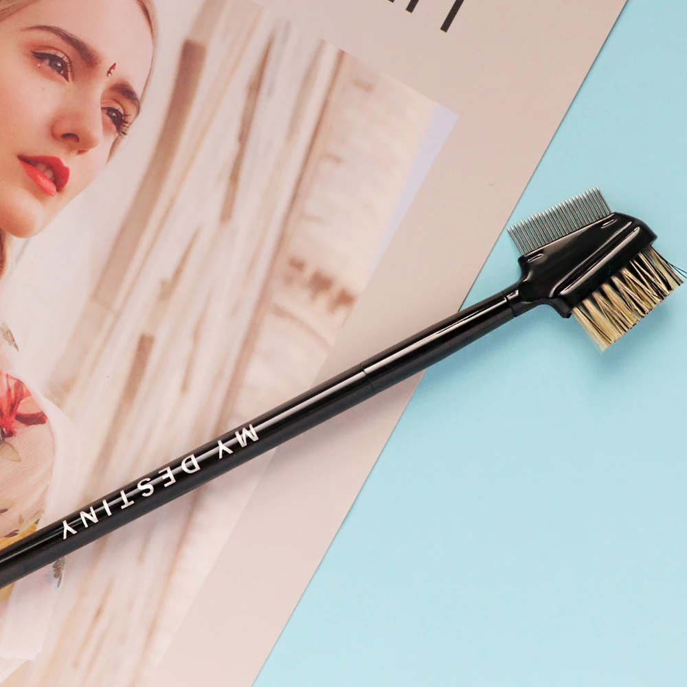 Профессиональная двухсторонняя кисть для туши ресниц Металлическая стальная