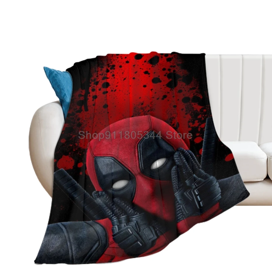 

Бархатное одеяло Hero-Dead-pool, пушистое теплое одеяло для зимнего постельного белья, мягкое Флисовое одеяло с 3D принтом