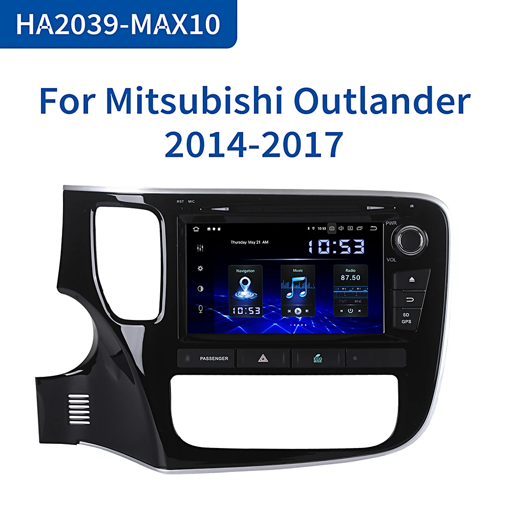 Авторадио 8 дюймов IPS-навигация Android 10 0 для Mitsubishi Outlander GPS 2015 2016 2017 Bluetooth 1280*720 без DVD |