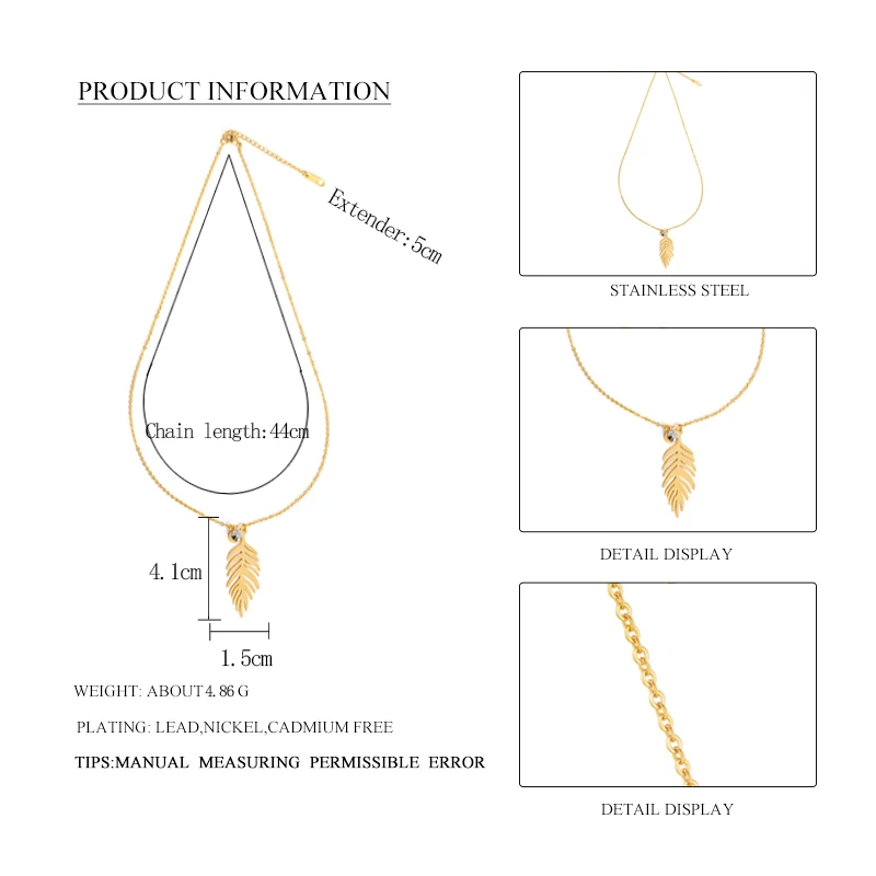 Wild & Free сусальное золото колье для женщин Обувь и девушек из нержавеющей стали