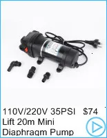 FL-40 FL-44 12V 24V DC мотор шестерни низкой Давление 40PSI 2.8Bar подъемник Натяжной канат длиной 25 м электрический мембранный Водяной насос для орошения на колесах автомобильное снабжение