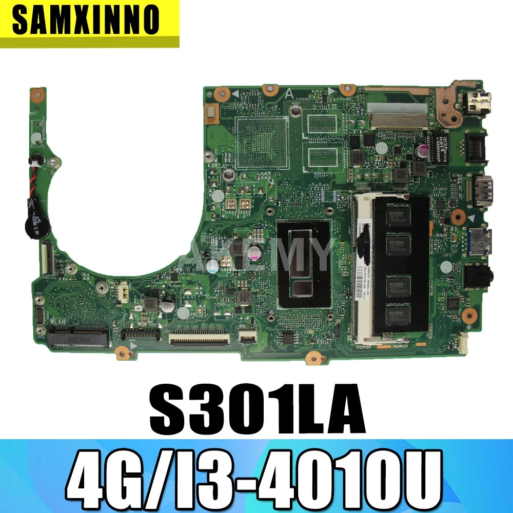 

S301L S301LA материнская плата для Asus S301LA REV2.2 материнская плата I3-4010U-4GB RAM процессор 100% тестирование