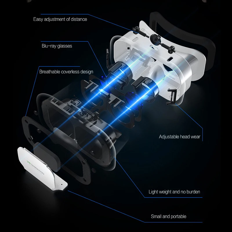 Новейшая VR SHINECON G05A 3D гарнитура для очков виртуальной реальности для 4,7-6,0 дюймов Android iOS смартфонов