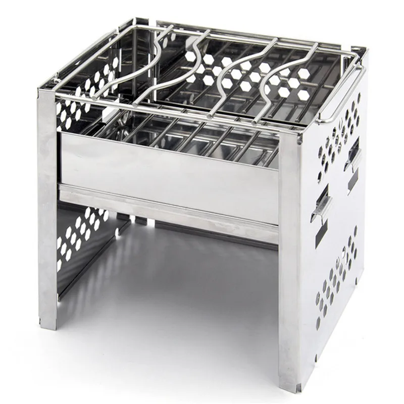 Складная горелка из нержавеющей стали для барбекю уличная пожарная станция