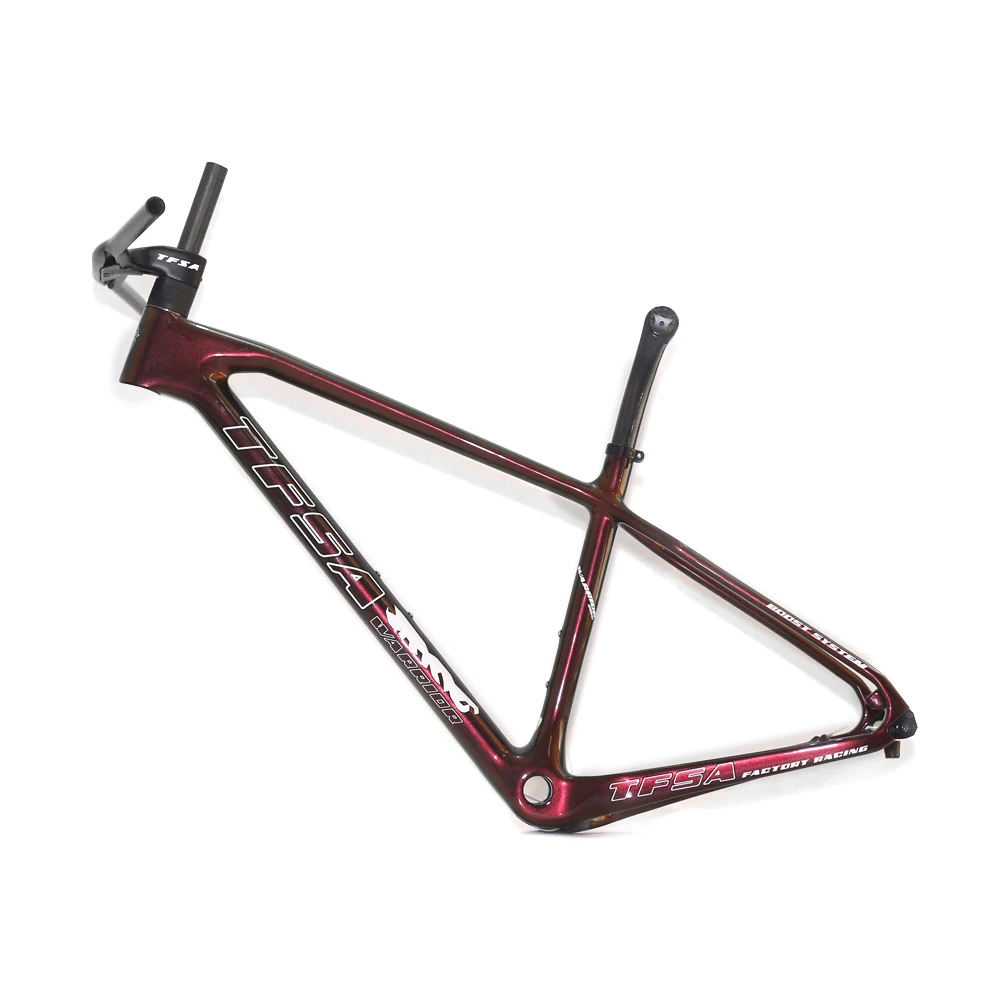 

TFSA Brand 2021 New Full Carbon Fiber Mountain Bike Frame, Disc Brakes, Full Internal Wiring, Multi-Color