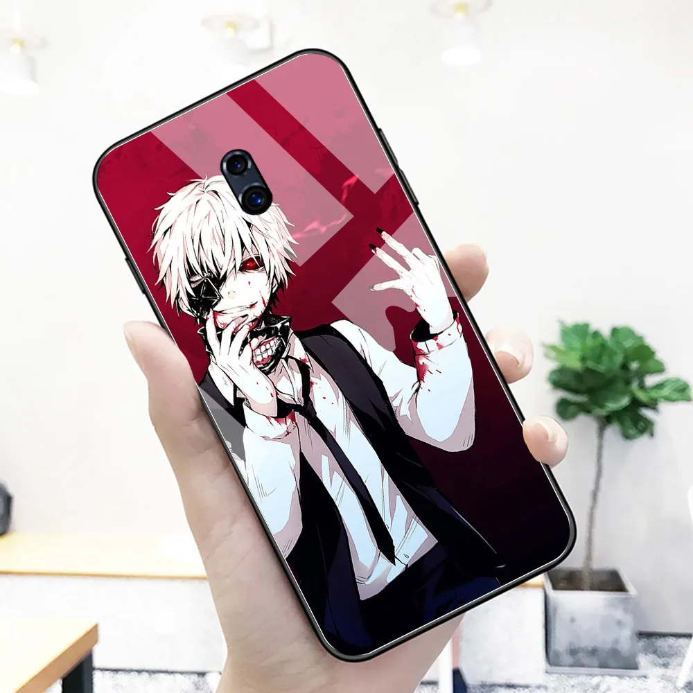 Стеклянная задняя крышка для Oppo R11s plus аниме tokoyo ghouls чехол R9 R9S R11 R11S Plus R17 R15 F9 Pro Find X