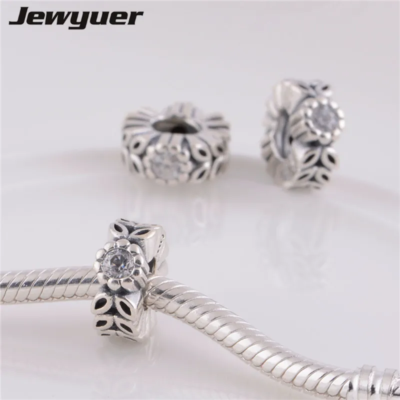 Серебряные Подвески с блестящим лесным цветком серебро 925 пробы Изящные