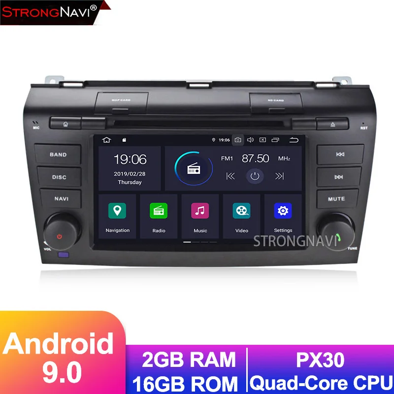 7 дюймов Android 9 0 Автомобиль Радио Стерео 4 ядра 2 din Автомобильный мультимедийный
