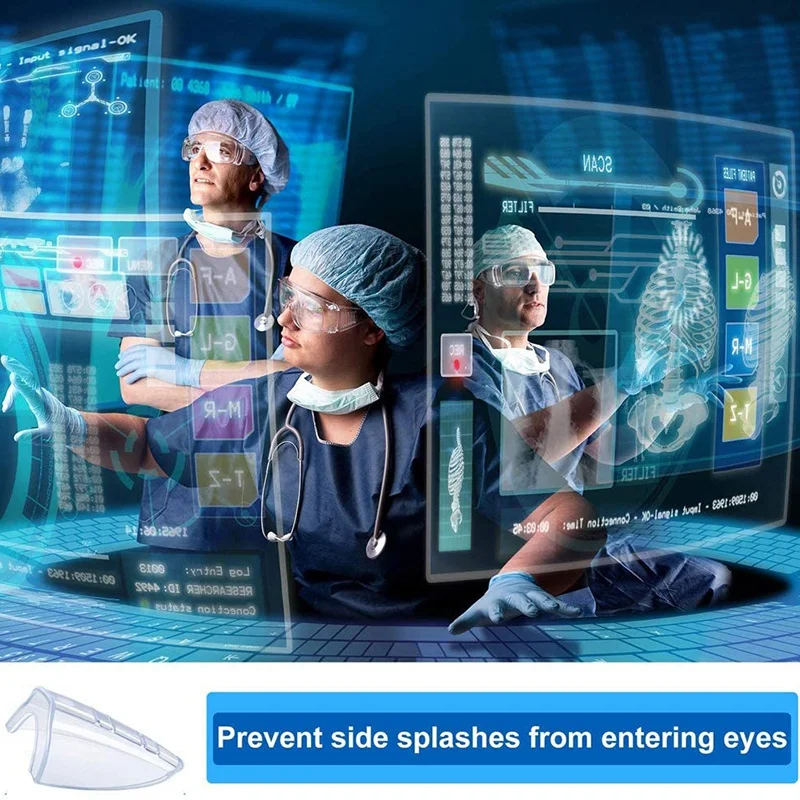 

5 Pairs Safety Eye Glasses Side Shields Slip on Clear Side Shields for Safety Glasses Fits Small to Medium Glasses