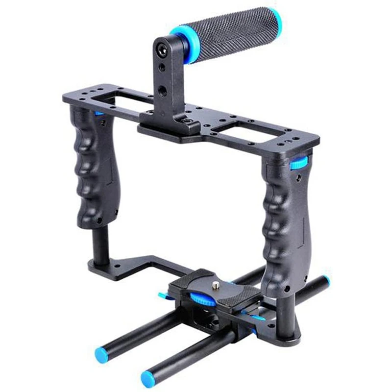 

HOT Aluminum Alloy Camera Video Cage Film Movie Making Kit with Video Cage for Canon/Nikon/Sony 5D/600D/D610D/700D DSLR