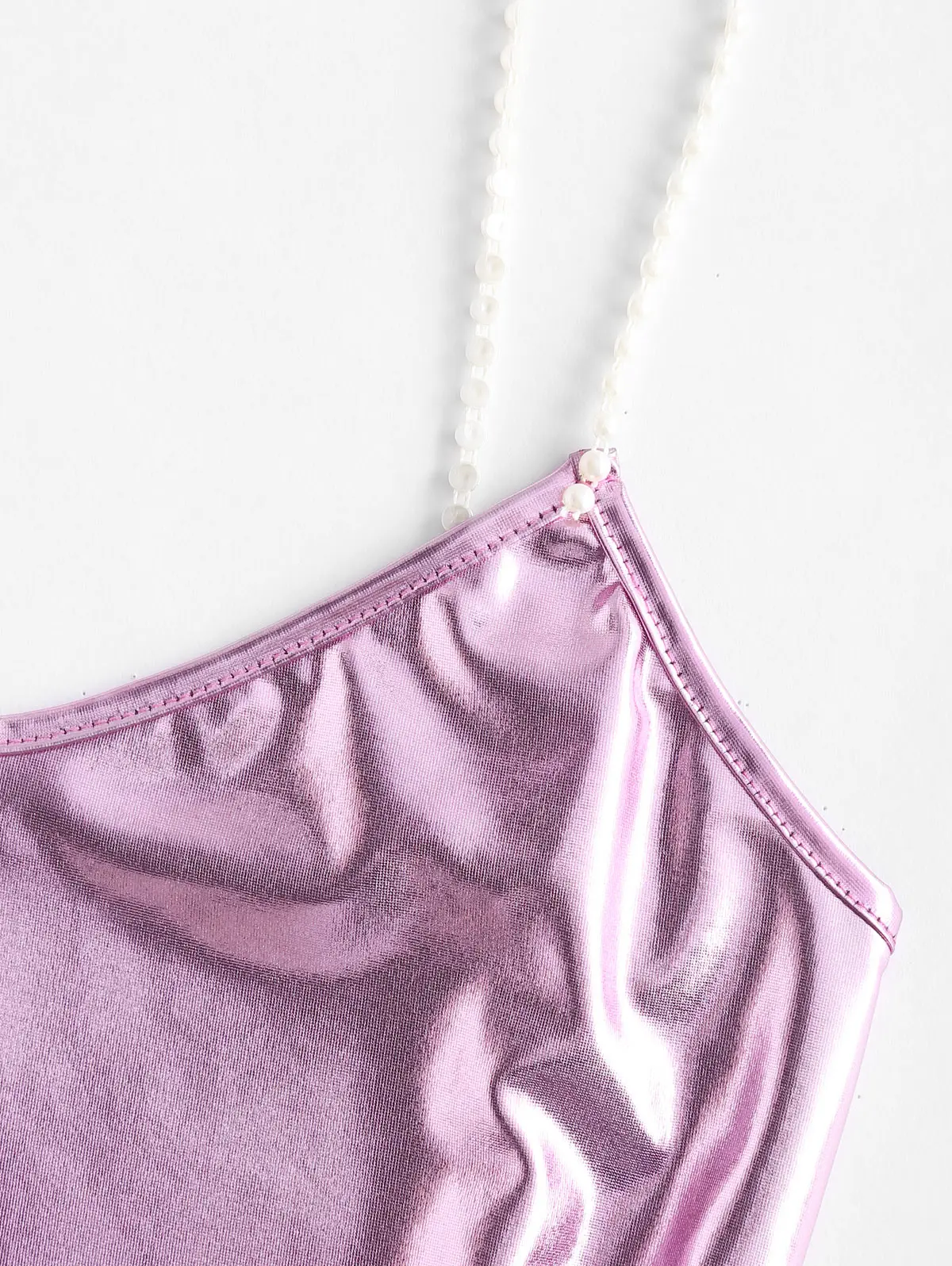 ZAFUL металлическое мини-платье на бретельках короткое блестящее платье без