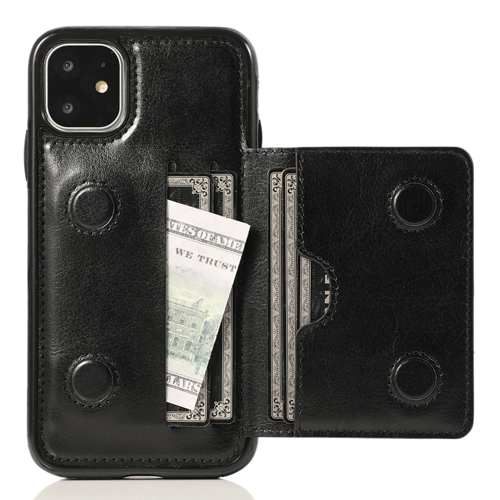 Кожаный чехол кошелек для iPhone 11 Pro Max X XS XR 6 6s 7 8 Plus 5 5S SE сумка с держателем кредитных