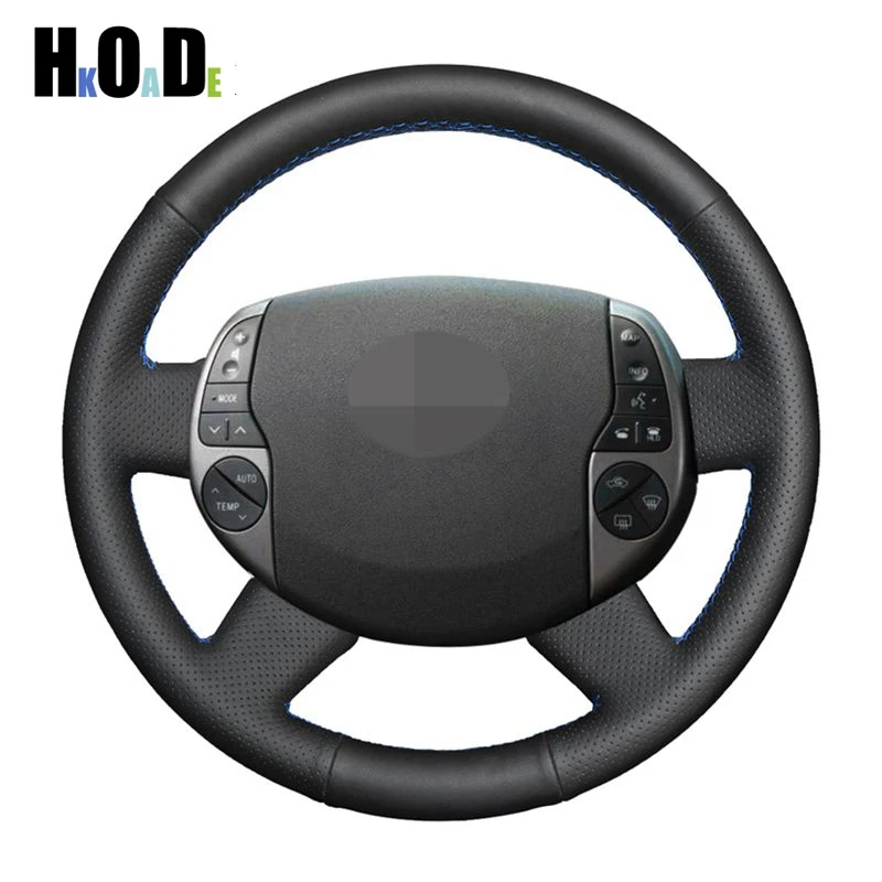 Чехол для руля DIY черный чехол рулевого колеса автомобиля из искусственной кожи