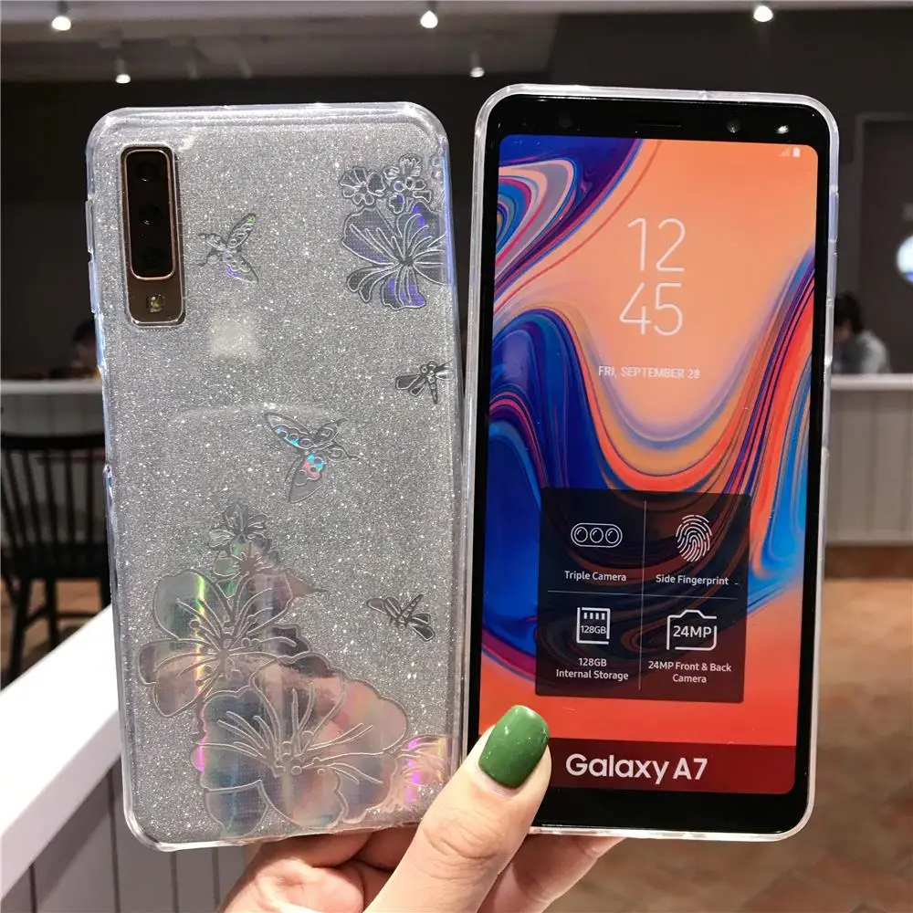 Блестящий чехол Buterfly с розовым цветком для sony Xperia XZ4 XZ3 XZ2 XZ1 XZ X Z5 XA3 Ultra XA2 XA1 XA мягкие